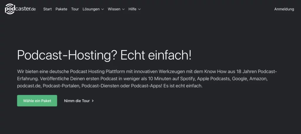 Podcast Hosting Podcaster.de