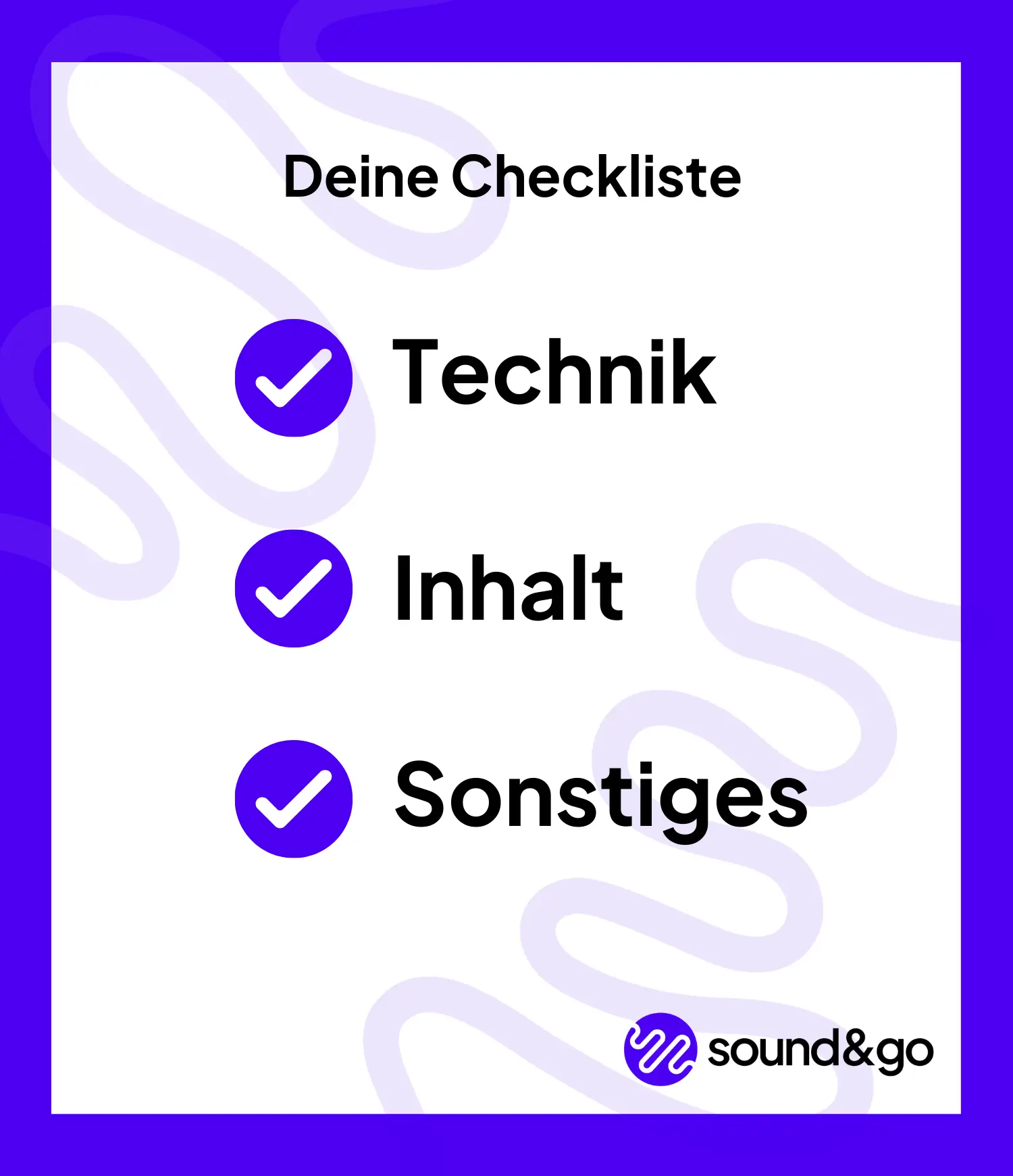 Podcast Aufnahme Checkliste