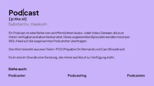 Was ist ein Podcast Podcast Definition - Podcast auf deutsch Titelbild-2