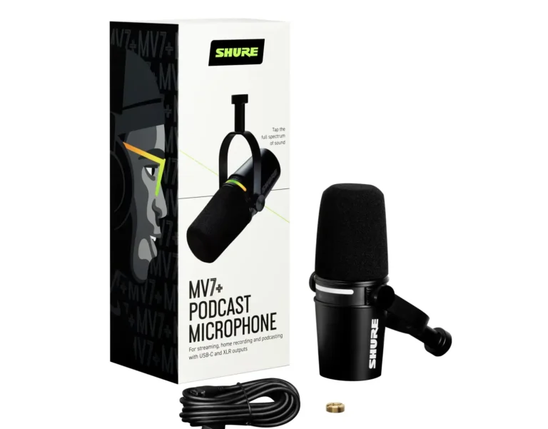 Shure MV7+ Test Shure MV7Plus Test Review Lieferumfang Scope of delivery