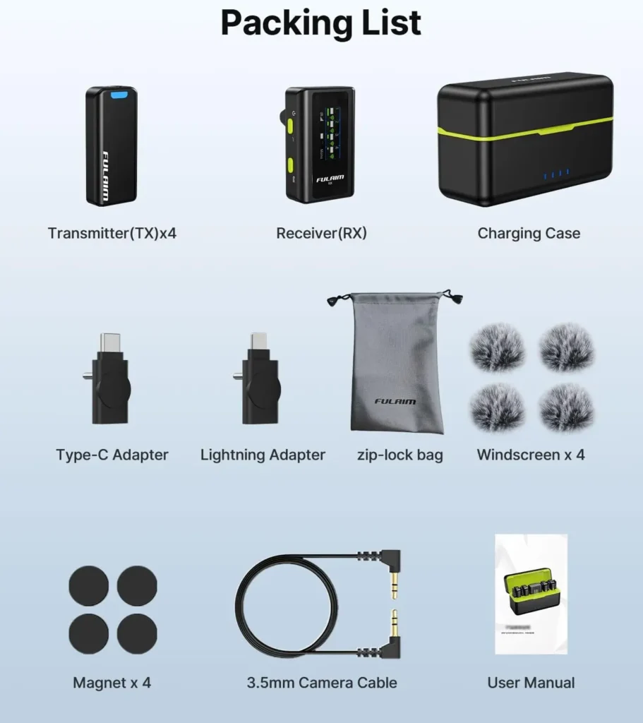 The best wireless microphone fulaim wireless lavalier microphone system review scope of delivery