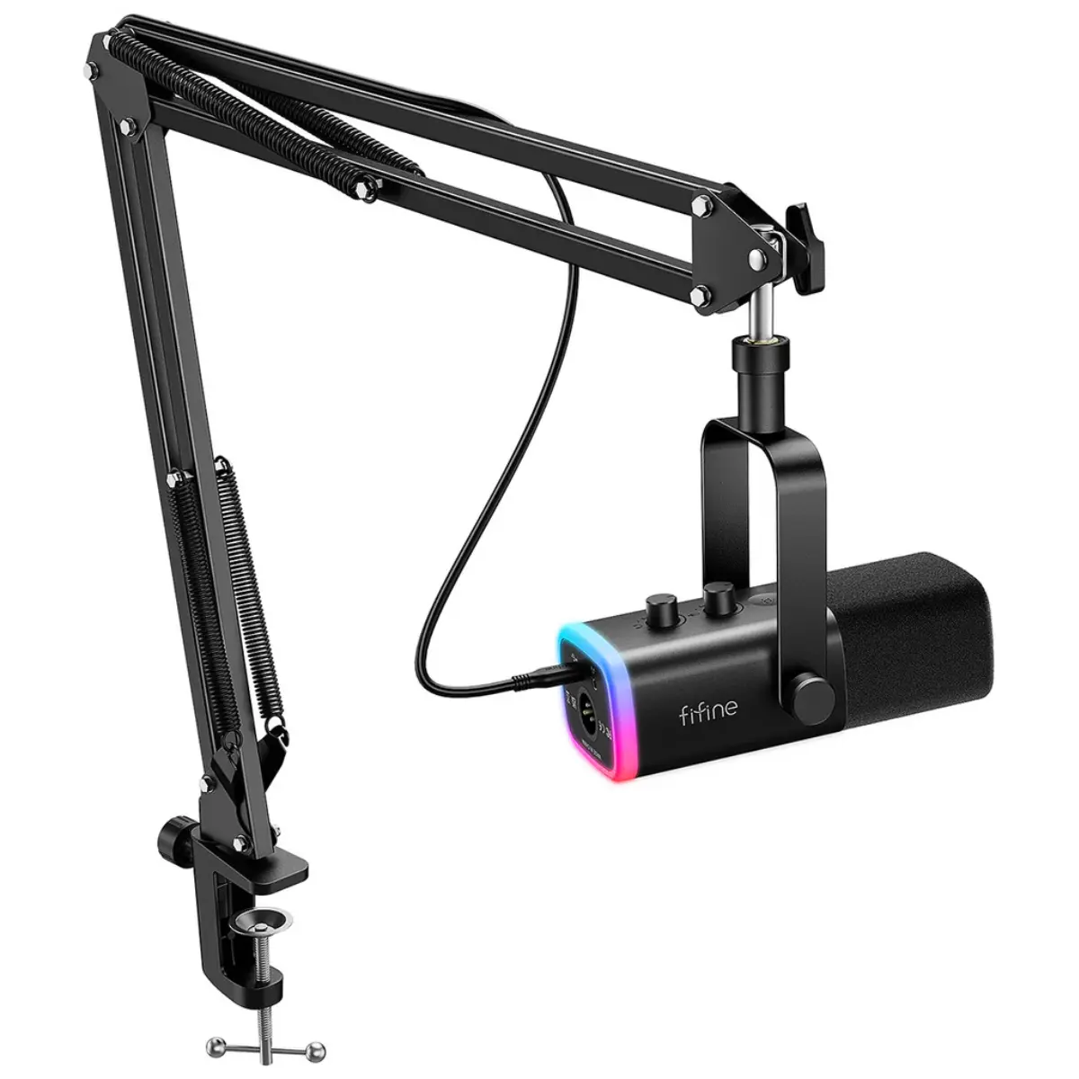Fifine AM8 Mikrofonarm USB Mikrofon XLR und USB Gaming Mikrofon Streaming Mikrofon
