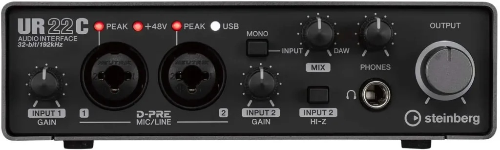 Steinberg UR22C USB Audio Interfaces im Vergleich Das beste Audio Interface fuer dich in 2024 Audiointerface