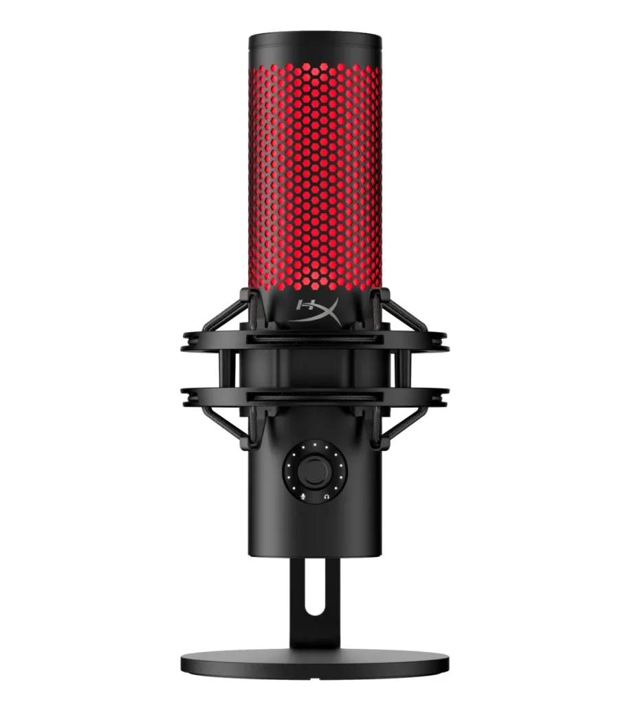 HyperX Quadcast USB microphone - All gamer models in comparison HyperX Quadcast 2 USB Mikrofon Alle Modelle des Streamer und Gamer Mikrofons Vergleich vorne