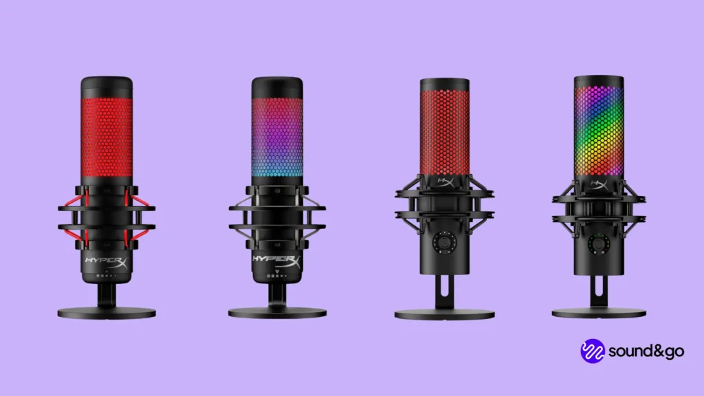 HyperX Quadcast USB microphone - All gamer models in comparison HyperX Quadcast USB-Mikrofon Gaming Mikrofon - Alle Modelle des Streamer und Gamer Mikrofons Vergleich