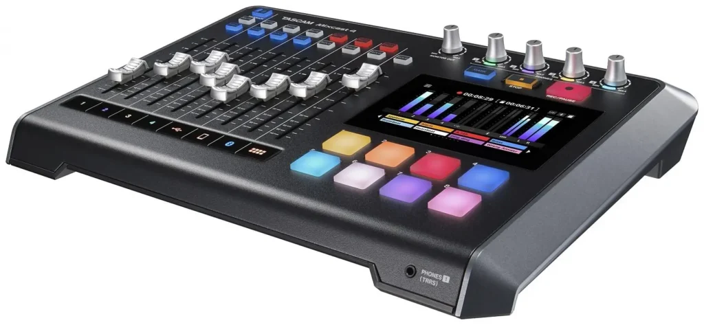 Podcast Mischpult Podcast Mixer Podcast Recorder Tascam Mixcast 4